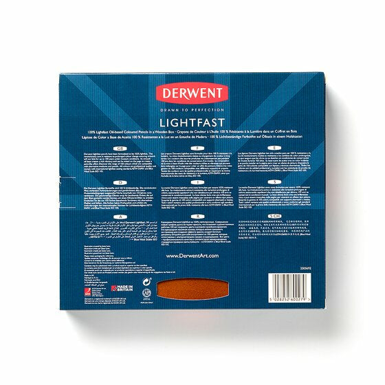 Derwent Buntstifte Professional Lightfast – 48 Farben, im Holzkoffer