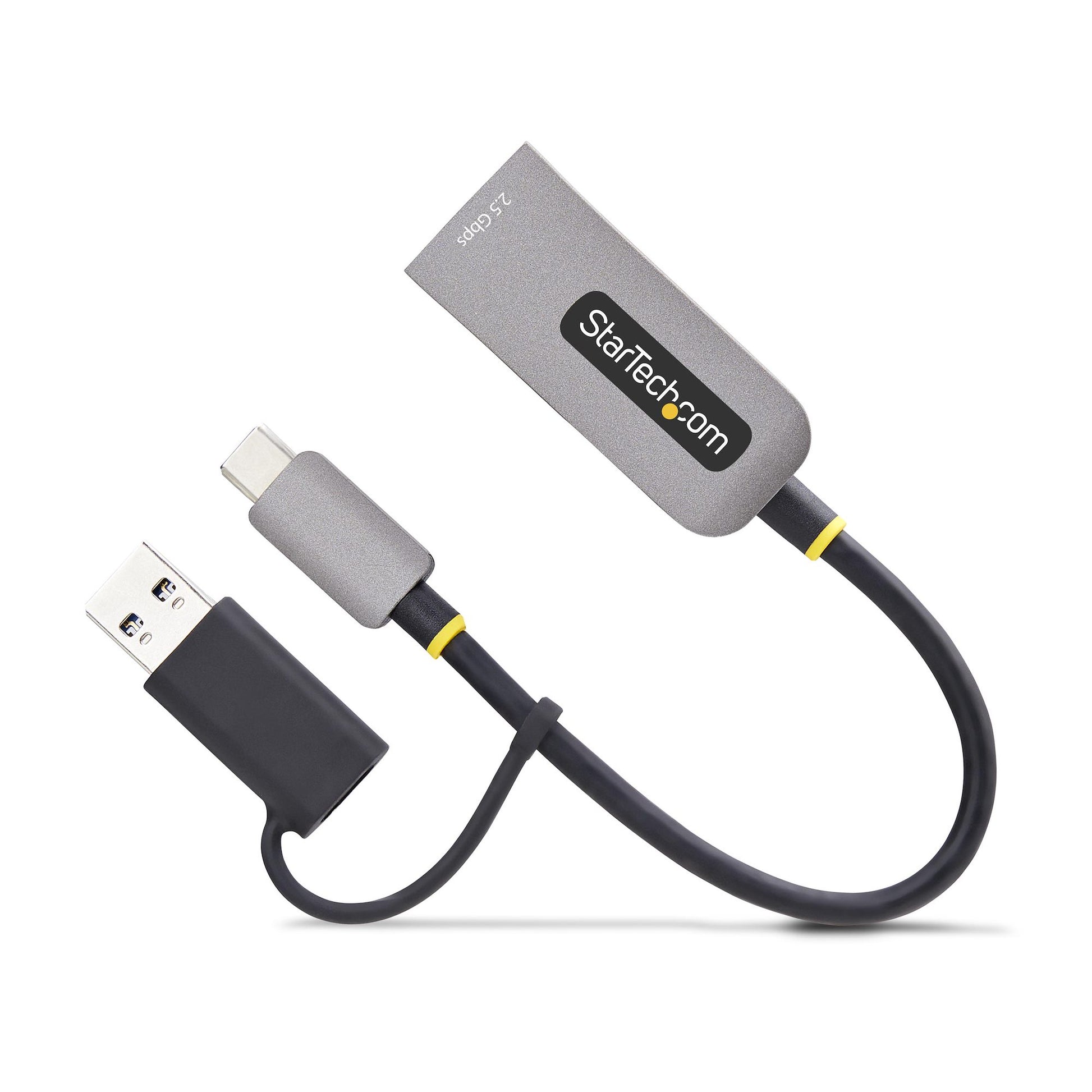 StarTech.com Netzwerkadapter USB-C/USB-A zu RJ-45 – 2,5 Gbit/s, USB 3.2 Gen 1, 0,152 m – für Windows/Mac/Linux
