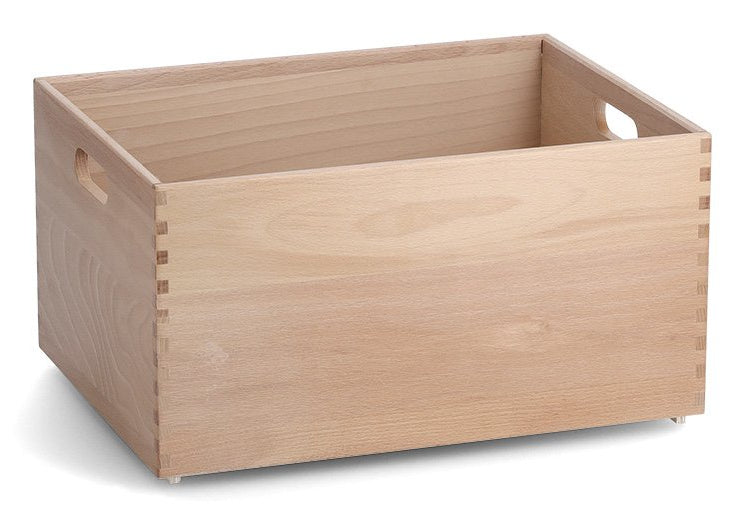 Zeller Present 13309 Aufbewahrungsbox ohne Deckel – Buche – Natur – 300 × 210 × 400 mm – mit Griff