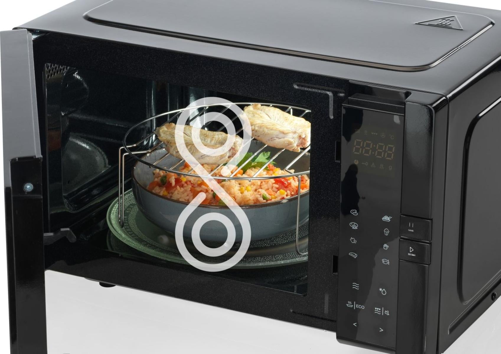 Hisense Grill-Mikrowelle H25MOBS4HGI – 25 l, 900 W – schwarz
