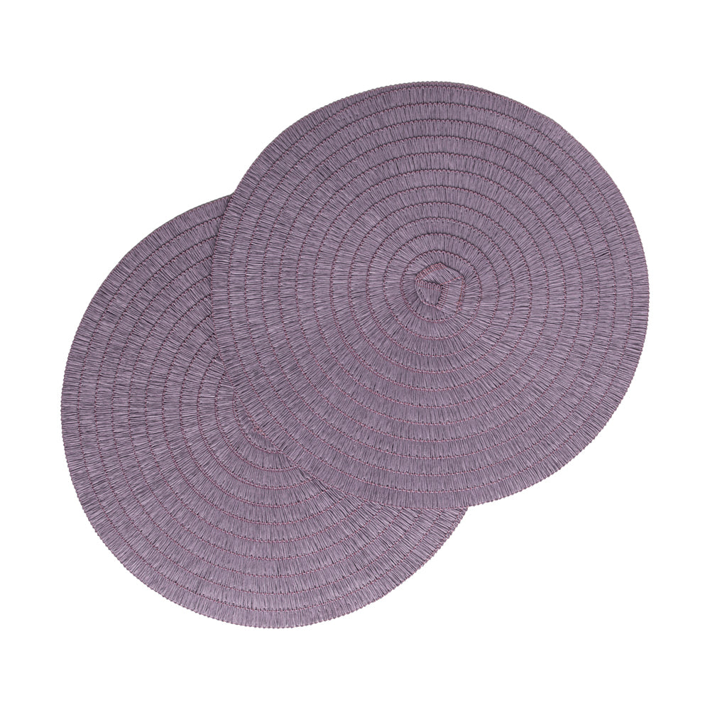 Pichler Tischset Wave – rund, PET, Flieder, Ø38 cm – 2er-Set