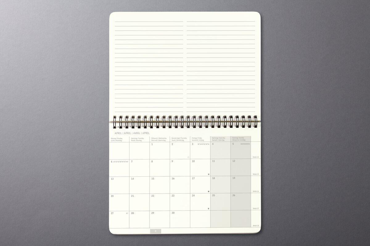 Sigel Conceptum Wochenplaner – 1 Monat/2 Seiten, Spiralbindung, 22 × 21,3 cm, mit Ständer, Jan–Dez 2026, PEFC