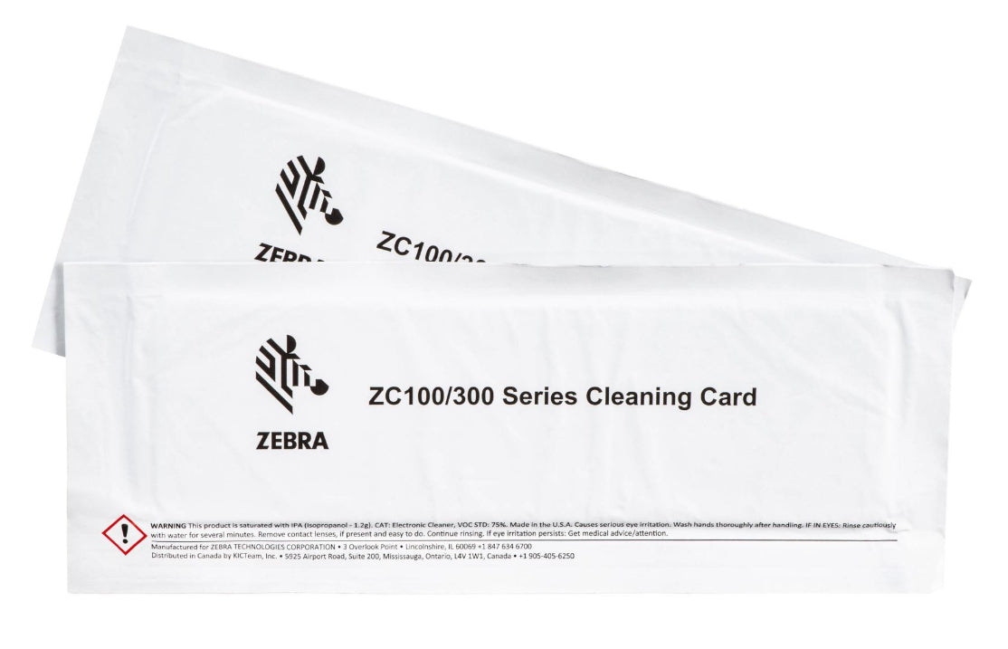 Zebra Reinigungskarten – für ZC100, ZC300, 2 Stk.