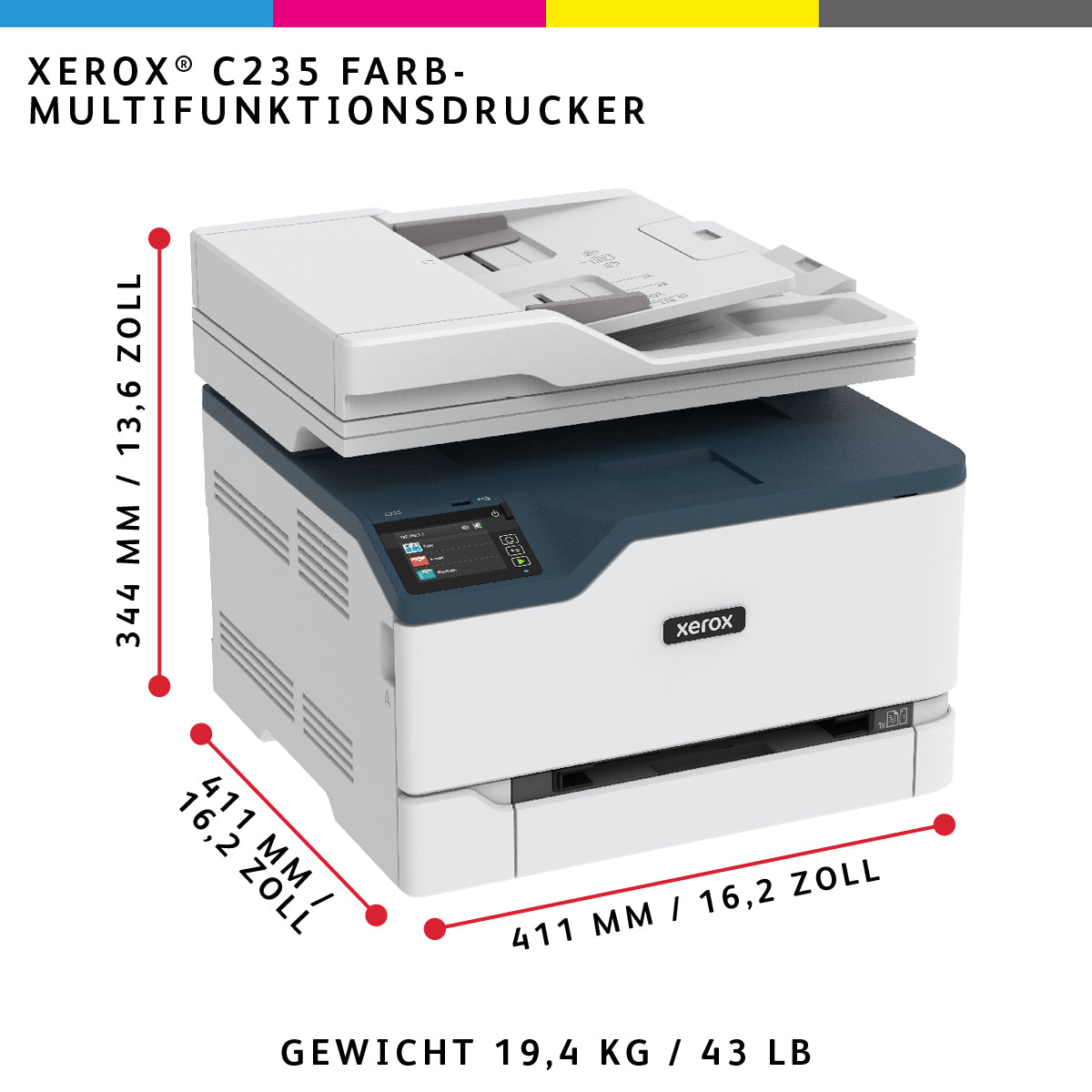 Xerox C235 – A4, 22 Seiten/min, WLAN, LAN