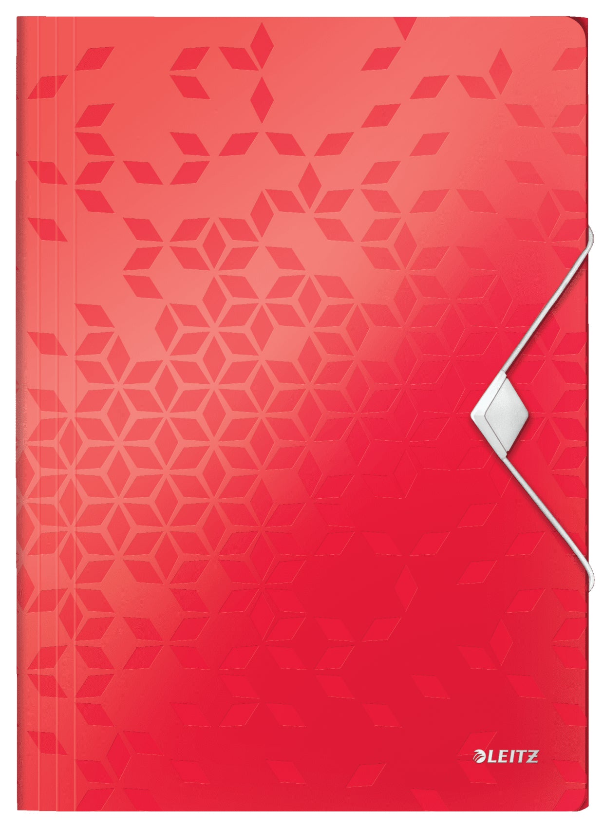 Leitz WOW Gummibandmappe A4 – Polypropylen (PP), rot, säurefrei, bis 150 Blatt