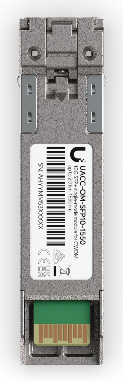 Ubiquiti SFP-Transceiver – 11,3 Gbit/s, Singlemode, LC (UPC), 1550 nm, 20 km, CWDM