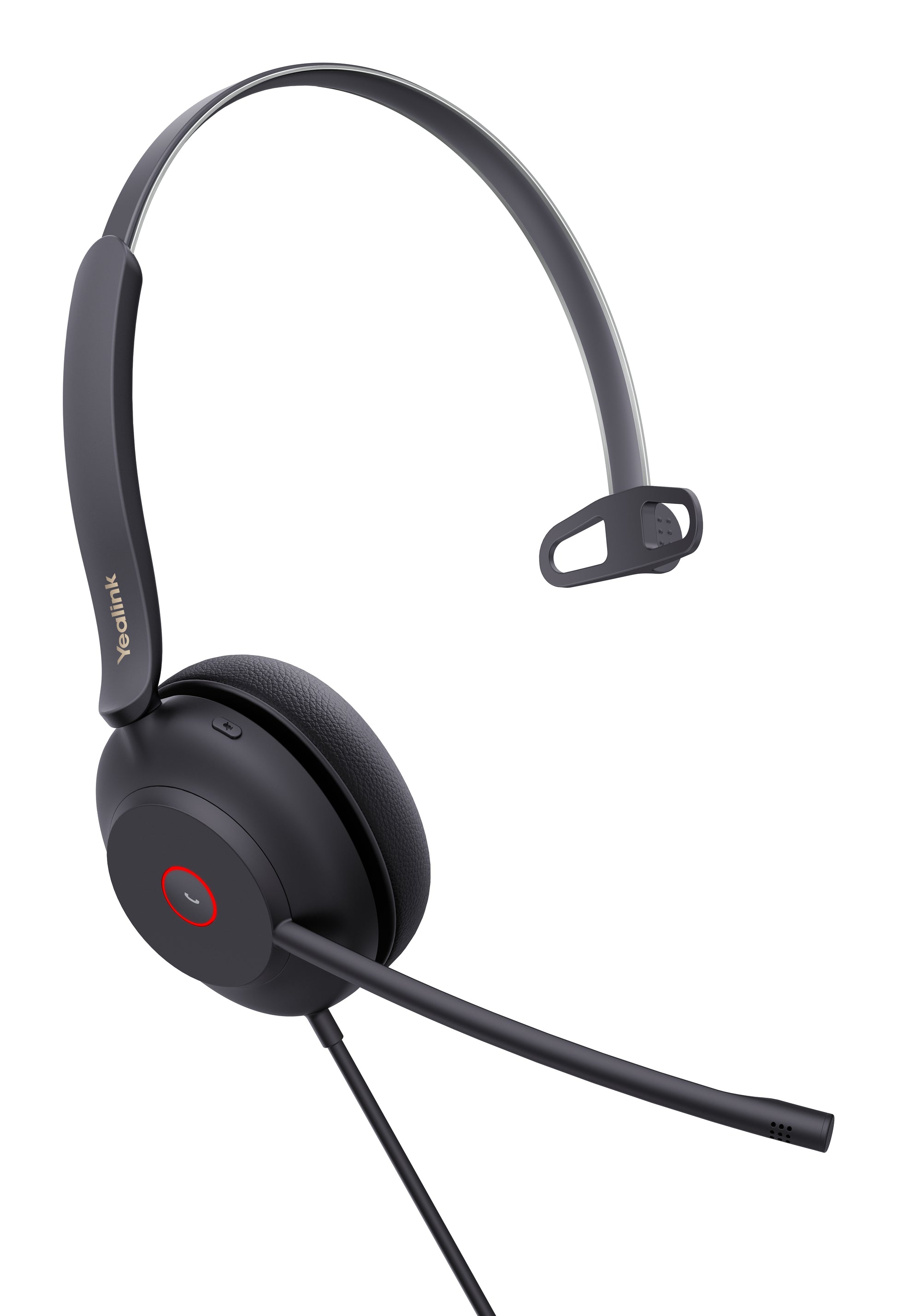 Yealink UH37 Headset – On-Ear, Mono, Kabel (USB-C/USB-A), UC-optimiert, für T41S, T42S, T46S u. a., Schwarz