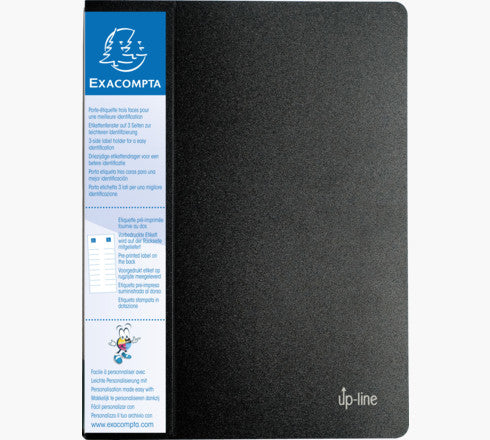 Exacompta Sichtbuch – 40 Sichttaschen, A4, glatt, glänzend, schwarz, Kunststoff, 800 µm