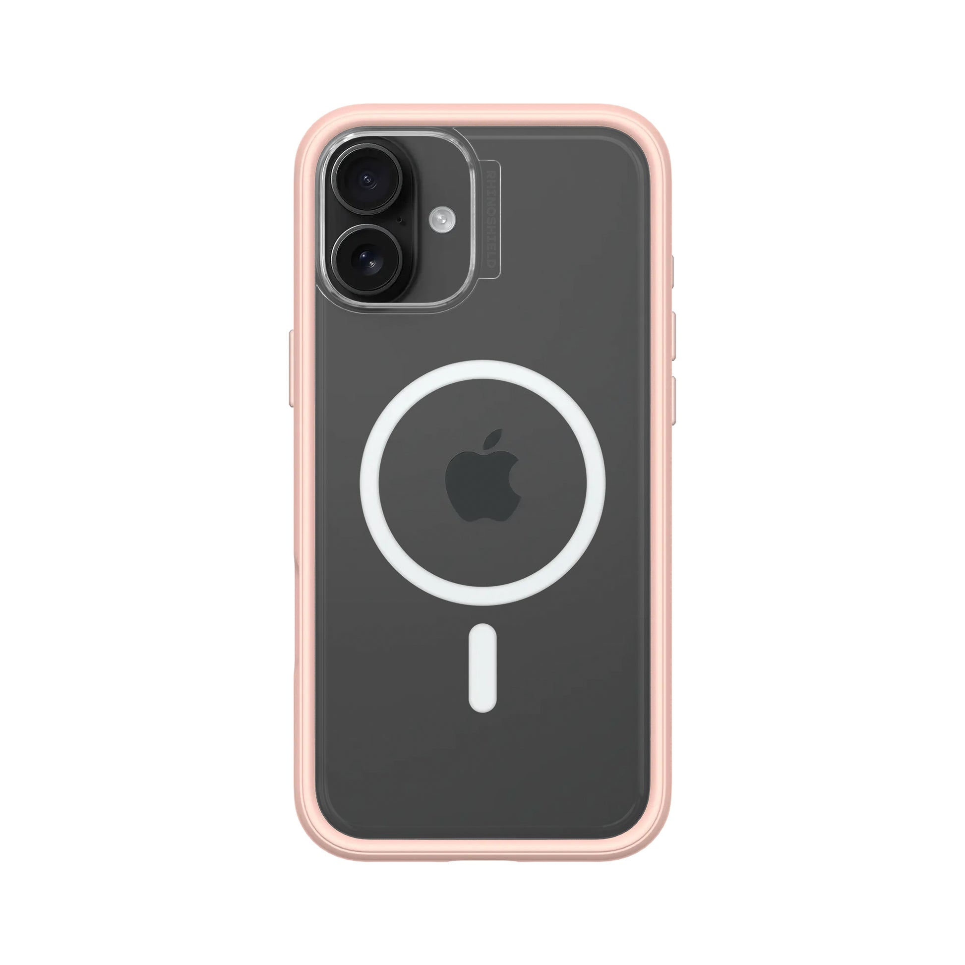 RhinoShield Backcover – für Apple iPhone 16 Plus – rosa/transparent – MagSafe-kompatibel