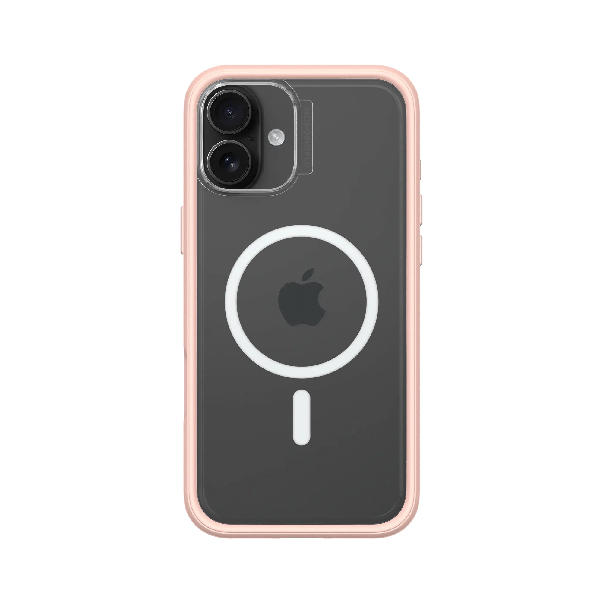 RhinoShield Backcover – für Apple iPhone 16 Plus – rosa/transparent – MagSafe-kompatibel