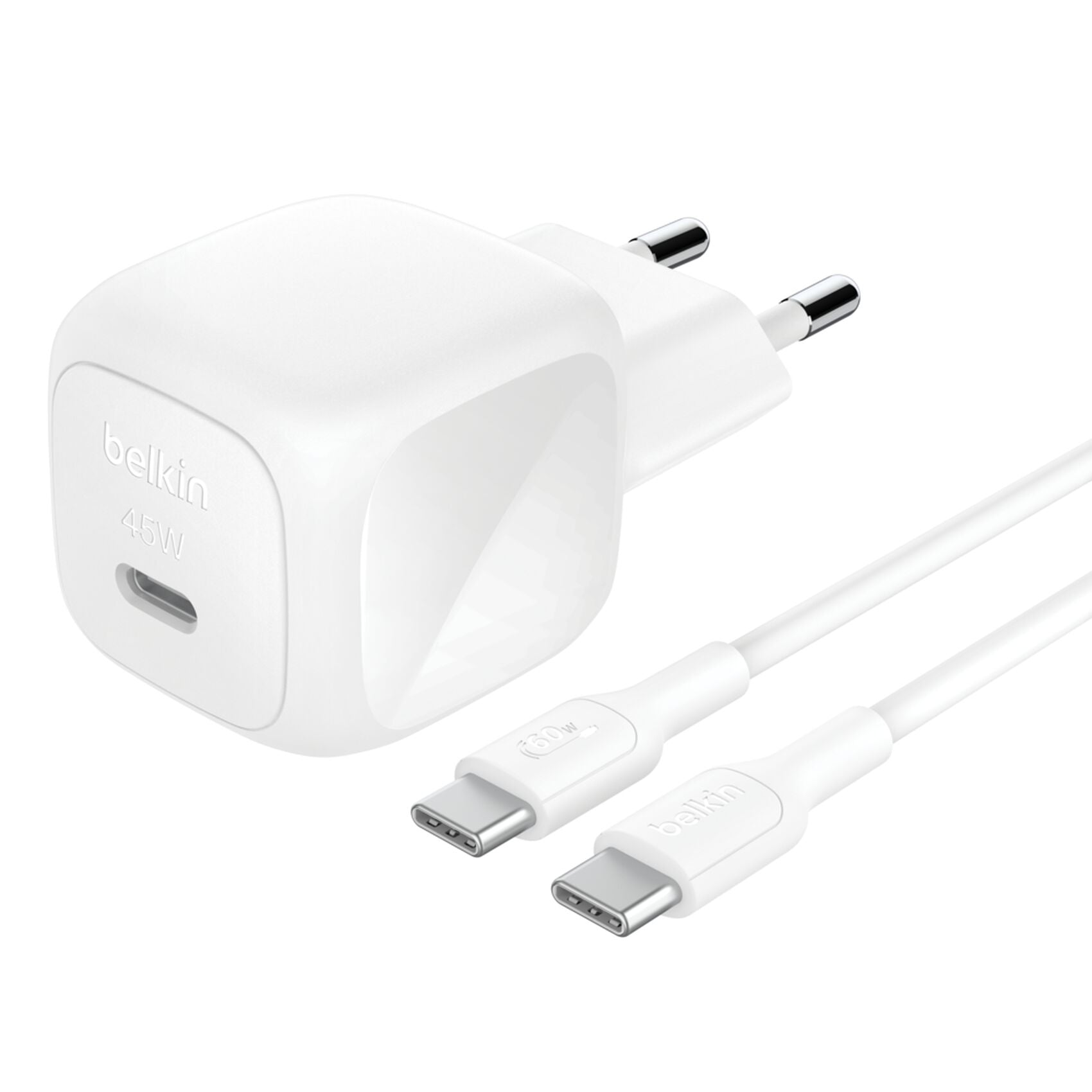 Belkin Netzteil – 45 W, 1× USB-C, PD, PPS, inkl. 1 m Kabel