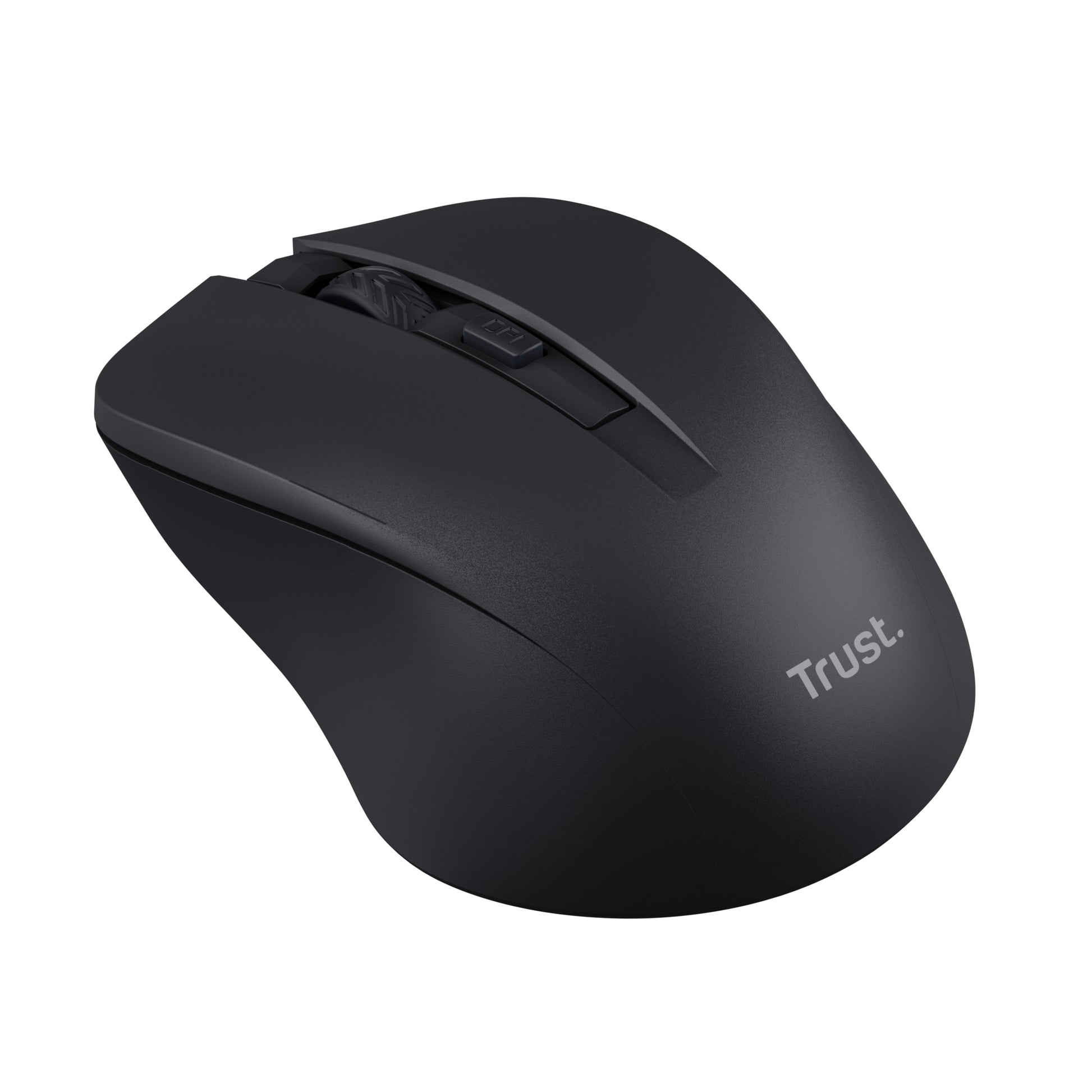 Trust Mydo Silent – Maus – Kabellos (2,4 GHz), 1800 DPI, beidhändig, Schwarz