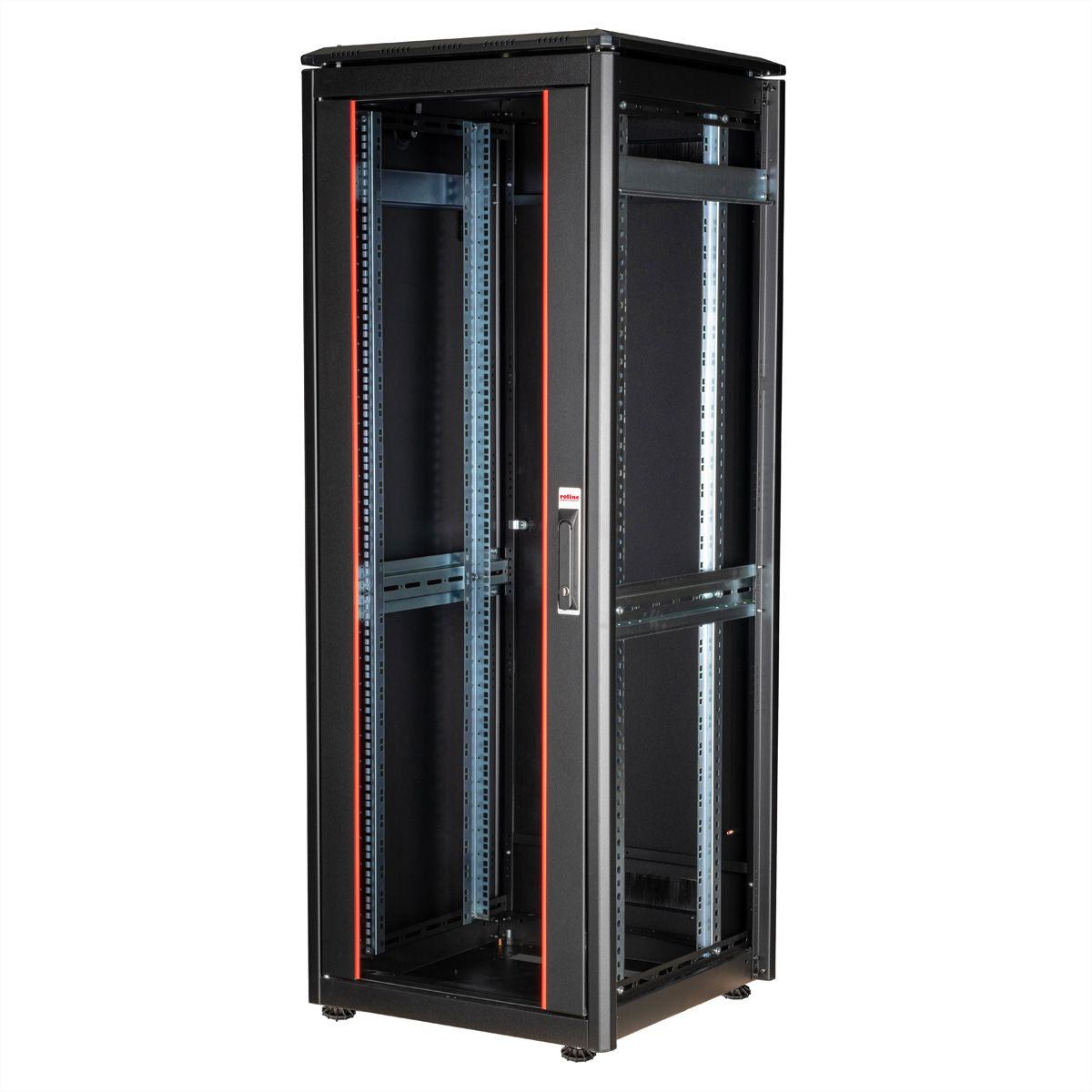 ROLINE Pro – 19" Netzwerkschrank 32U, IP20, abschliessbar, 600 × 600 × 1609 mm, schwarz, Stahl