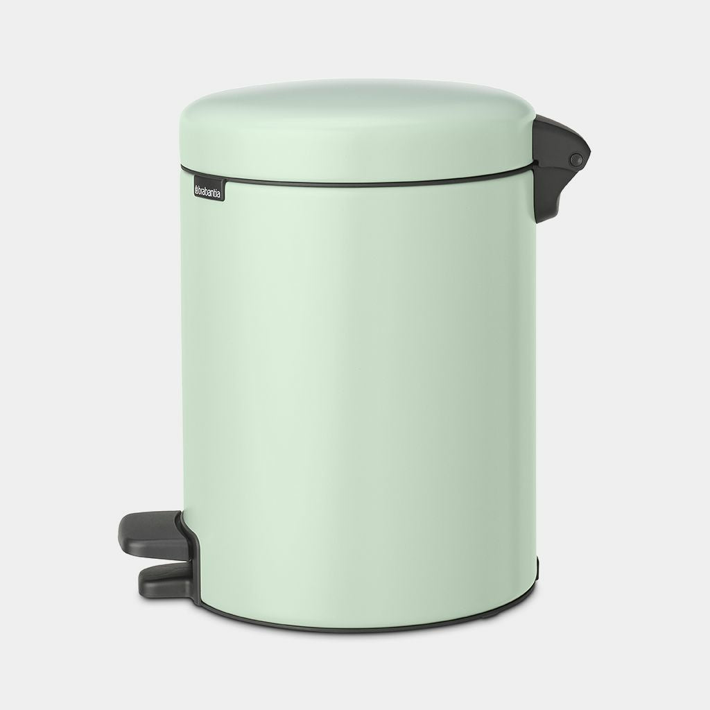 Brabantia NewIcon Treteimer – 5 l – Stahl, rund – Hellgrün – Soft-Close, mit Innenkübel