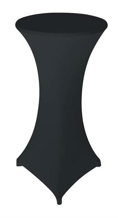dameco Stehtisch-Husse – Ø 60×120 cm, Polyester/Elastan, Schwarz