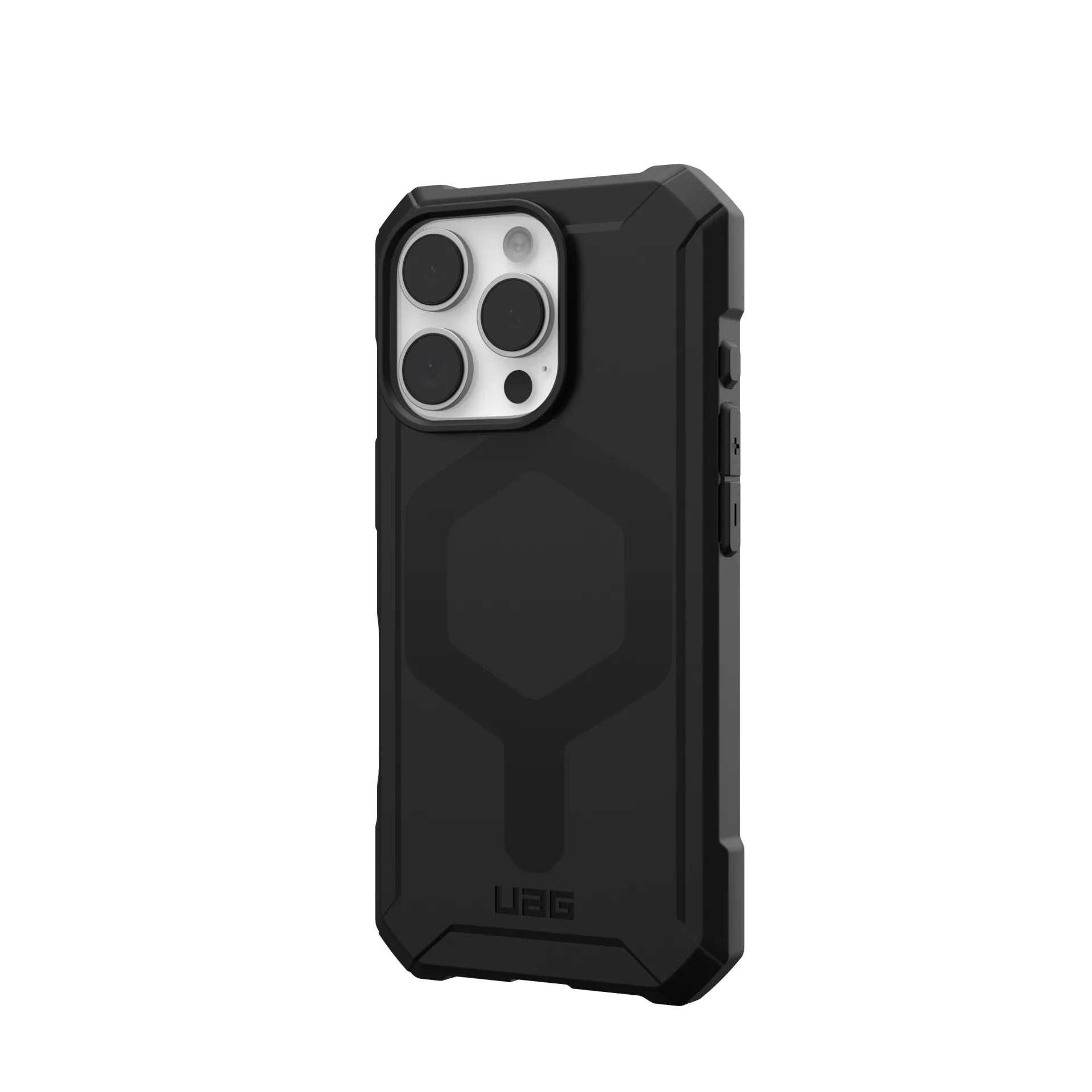 Urban Armor Gear UAG – Essential Armor Backcover – für Apple iPhone 16 Pro – schwarz – MagSafe-kompatibel, sturzsicher bis 4,6 m