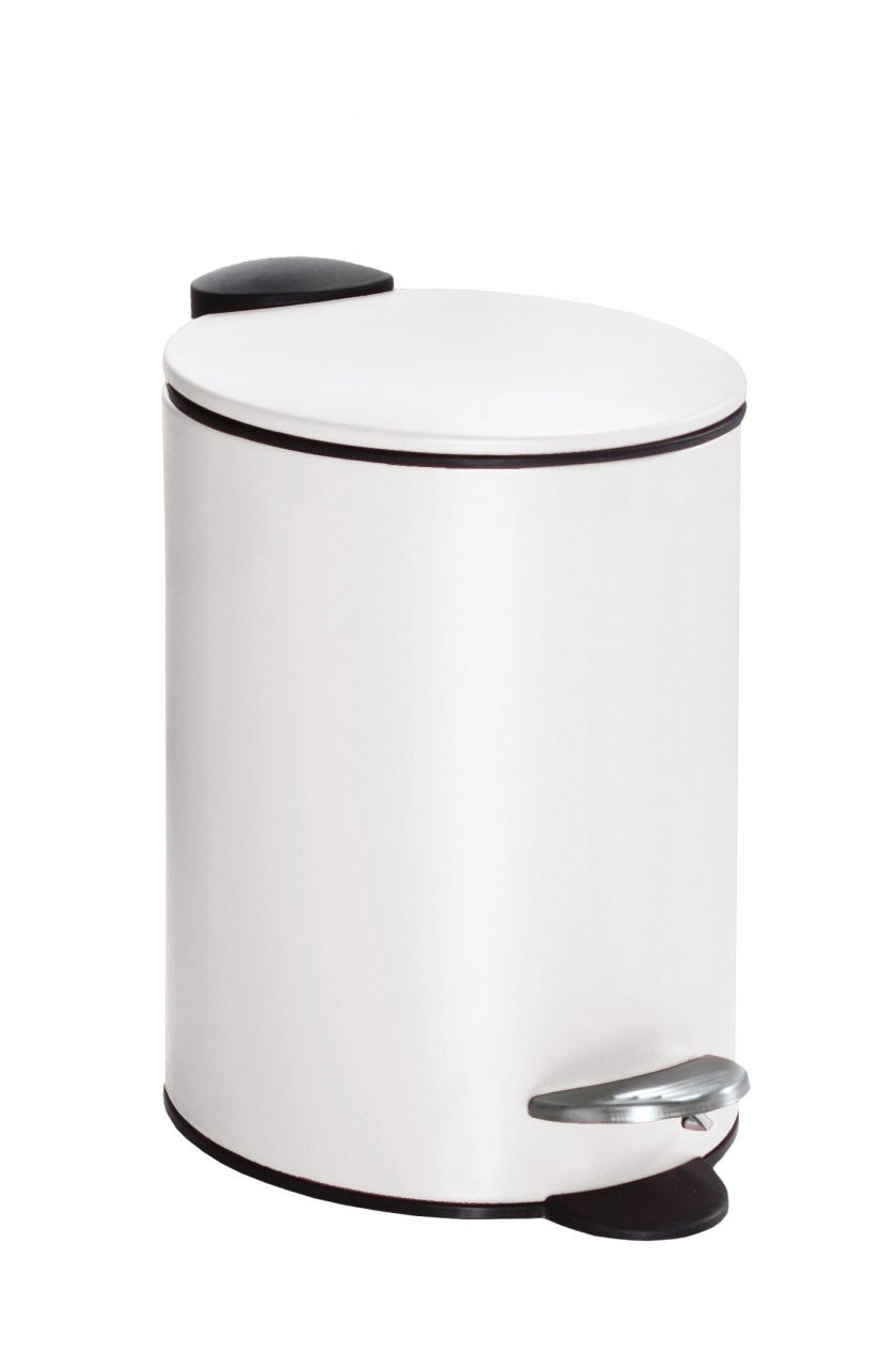 Kleine Wolke Treteimer Silence – 3 l – Metall, rund – weiss – Soft-Close