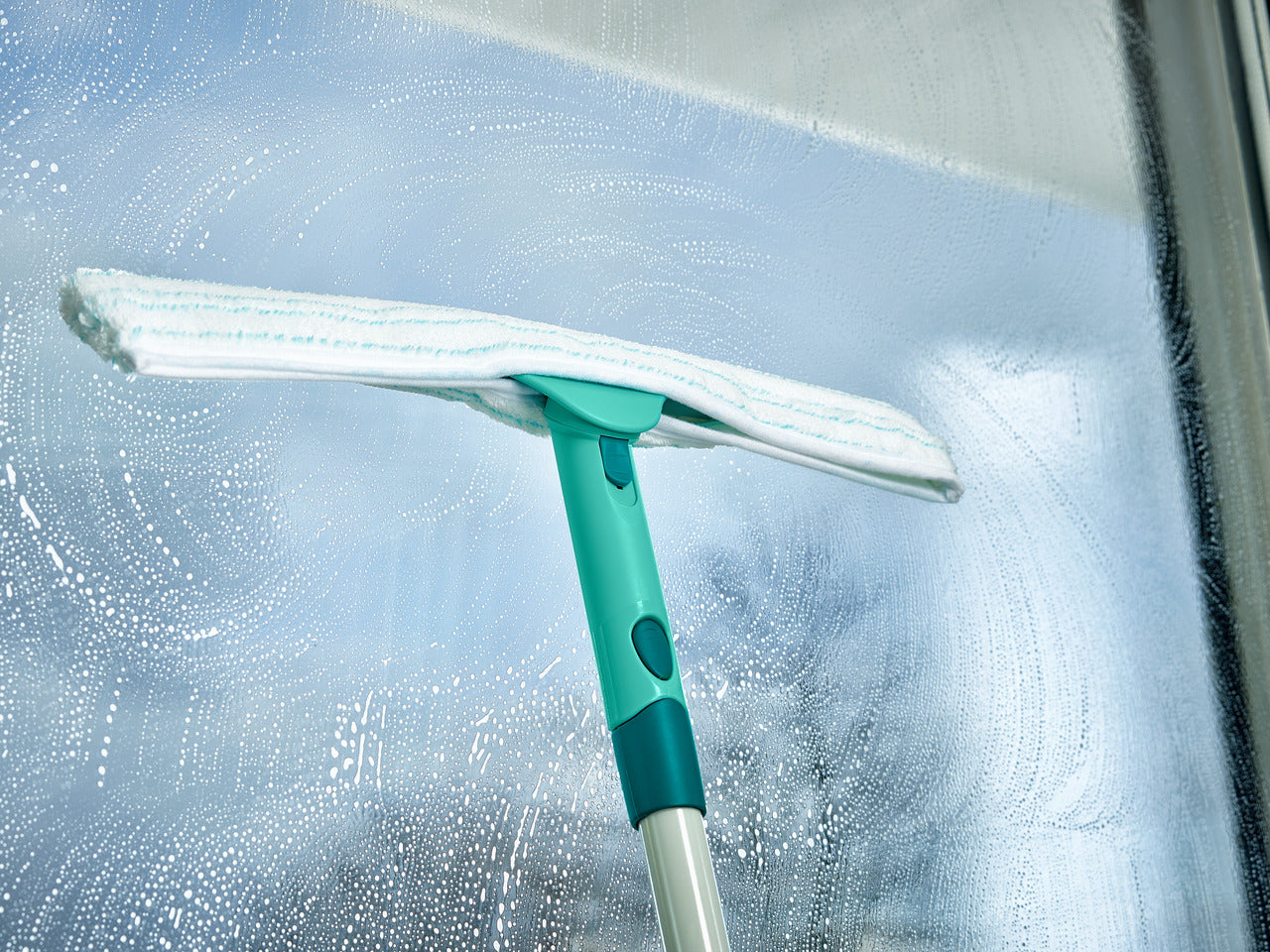Leifheit Fensterabzieher Powerslide – 28 cm, Edelstahl, Kunststoff, Grün, 1 Stk.