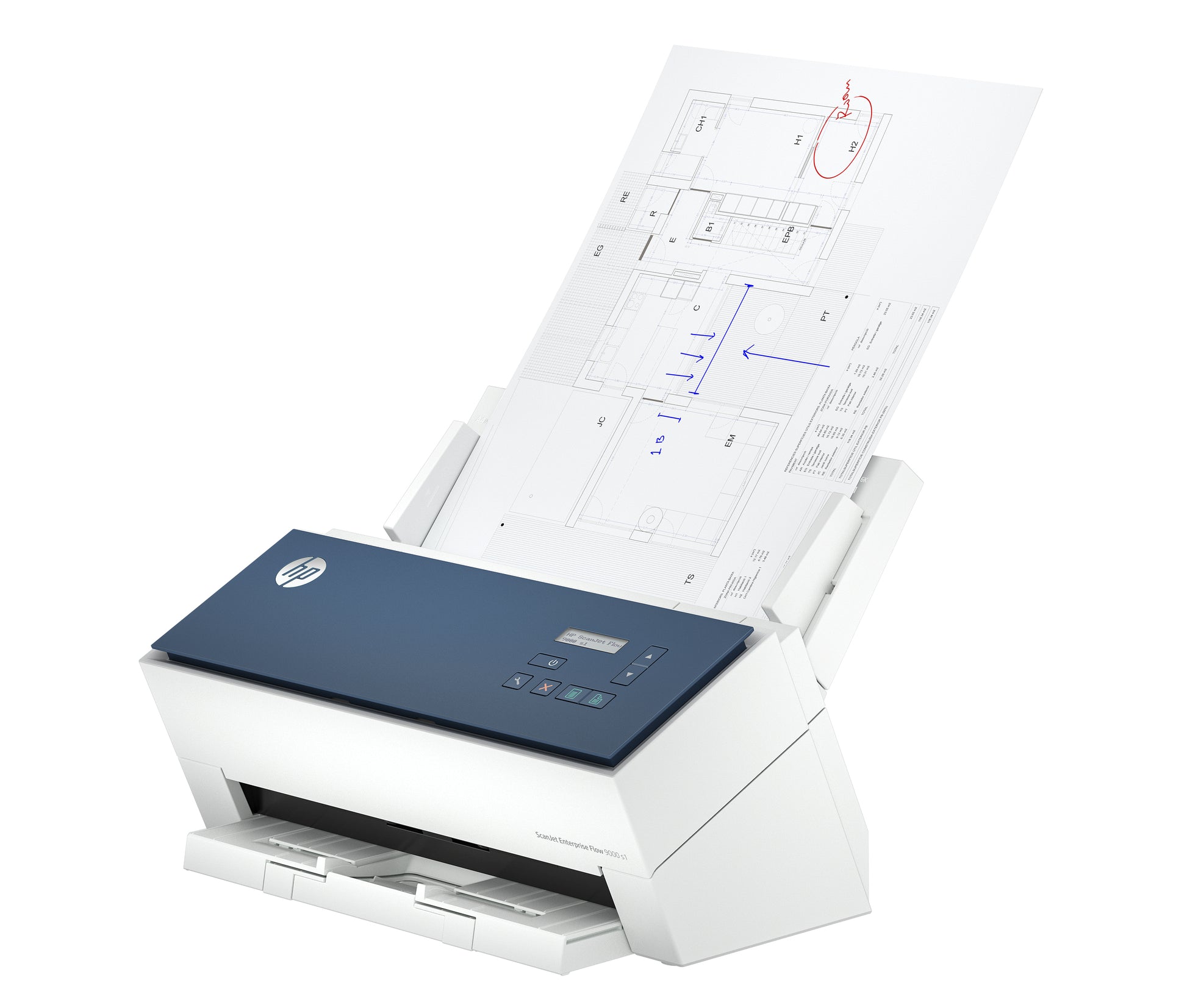 HP Scanjet Enterprise Flow 9000 – Dokumentenscanner, A3, 600 dpi