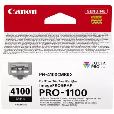 Canon PFI-4100 Mattschwarz – 1'315 Seiten, Pro-1100 kompatibel