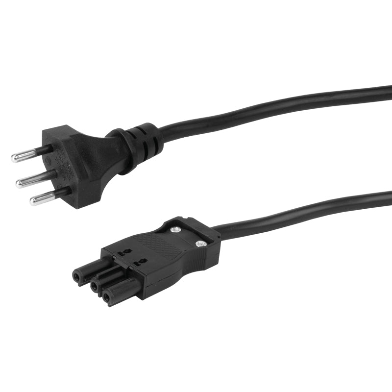 Steffen Verlängerungskabel – T12–GST18I3, 3 m, IP20, 3×1,5 mm², Schwarz