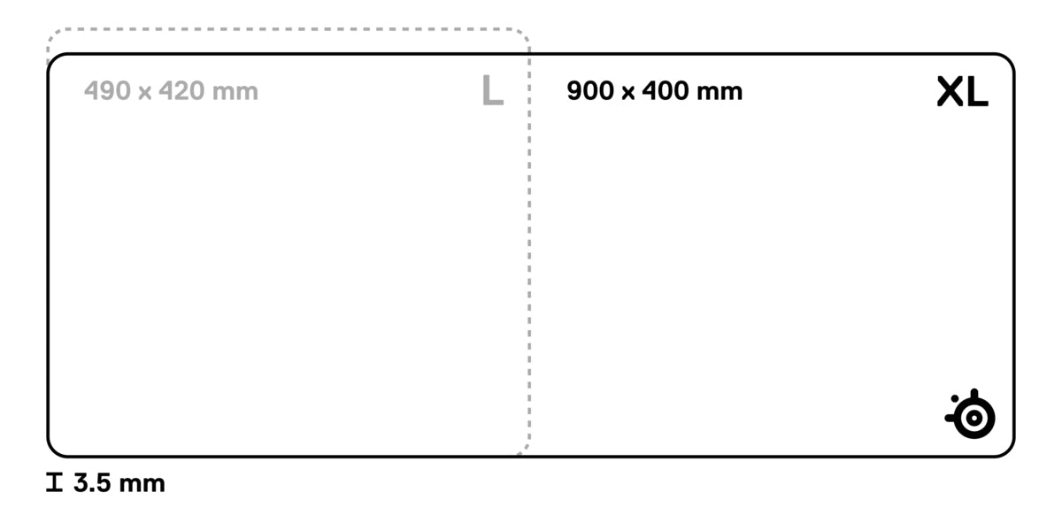 SteelSeries QcK Perf XL Schreibunterlage - Speed – 900 × 400 mm – Kunststoff