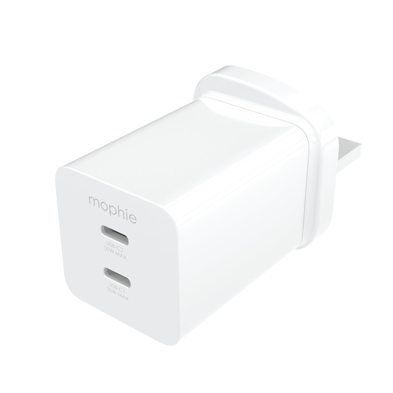 mophie Netzteil (UK) – 50 W, 2× USB-C, PD
