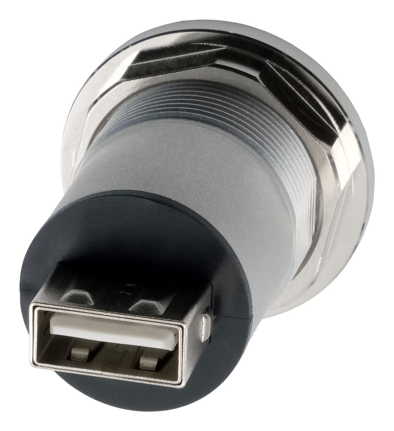 EXSYS USB-Adapter USB-A auf USB-A – USB 2.0 (480 Mbit/s) – Metallgehäuse – Silber