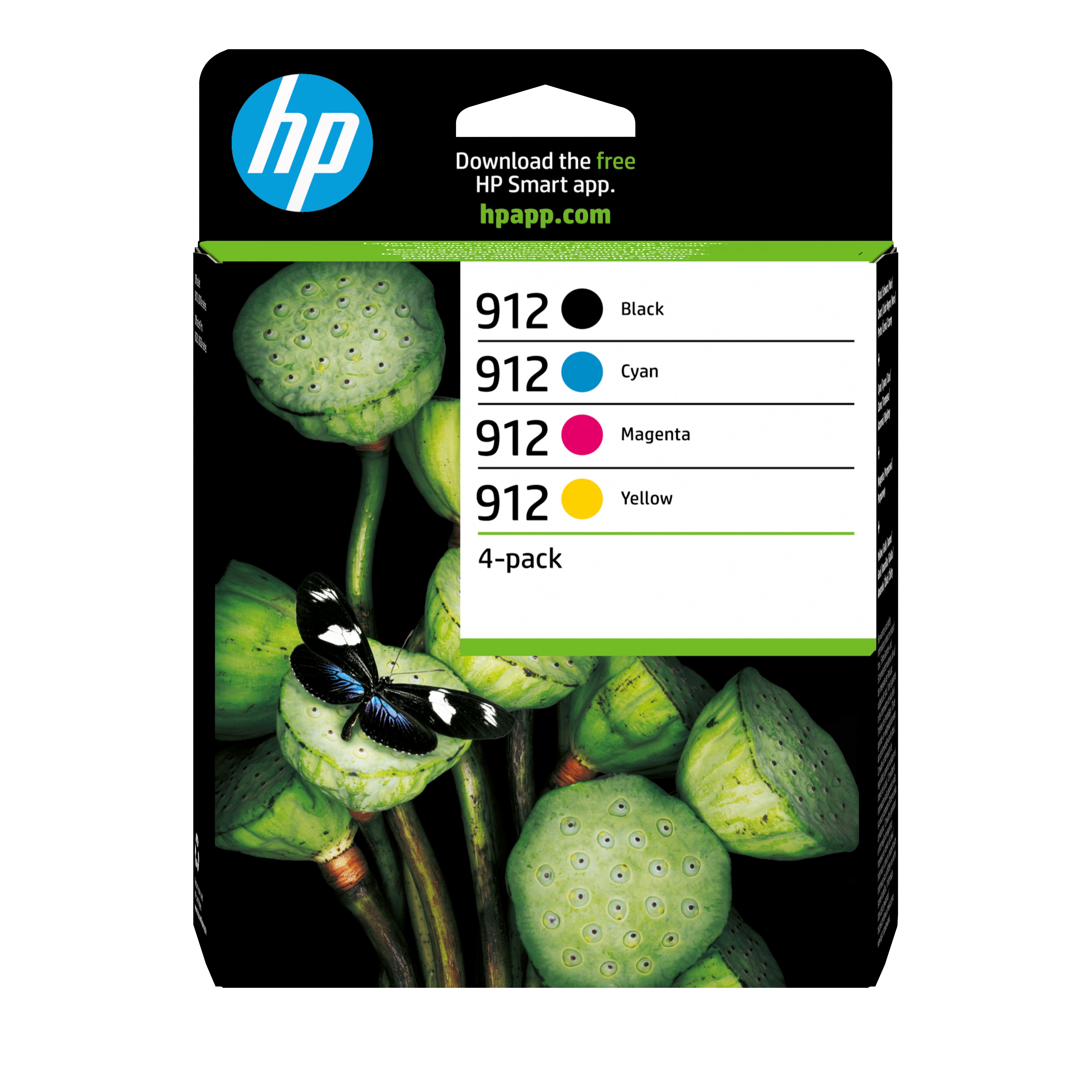 HP 912 Tintenpatronen-Multipack, Schwarz/Cyan/Magenta/Gelb (Original) – für OfficeJet/OfficeJet Pro …