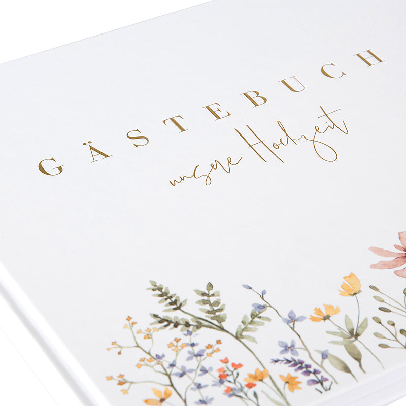 Goldbuch Gästebuch – 100 Seiten – 245 × 225 mm – Hardcover, mehrfarbig
