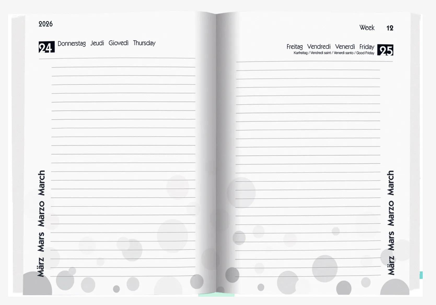 Biella mydiary Schüleragenda – 1 Tag/Seite, gebunden, 12 × 16,5 cm, Aug–Jul, Style, FSC