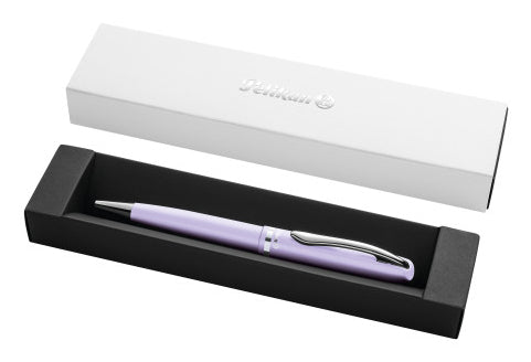 Pelikan Jazz Pastel K36 Kugelschreiber – Blau, Medium, Druck, Metall, Lavendel, dokumentenecht, nachfüllbar