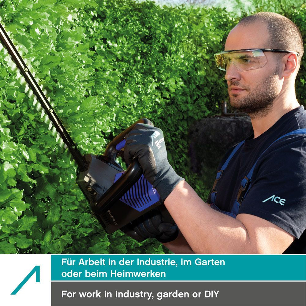 ACE Schutzbrille Evo OTG – klar, beschlagfrei, kratzfest, für Brillenträger