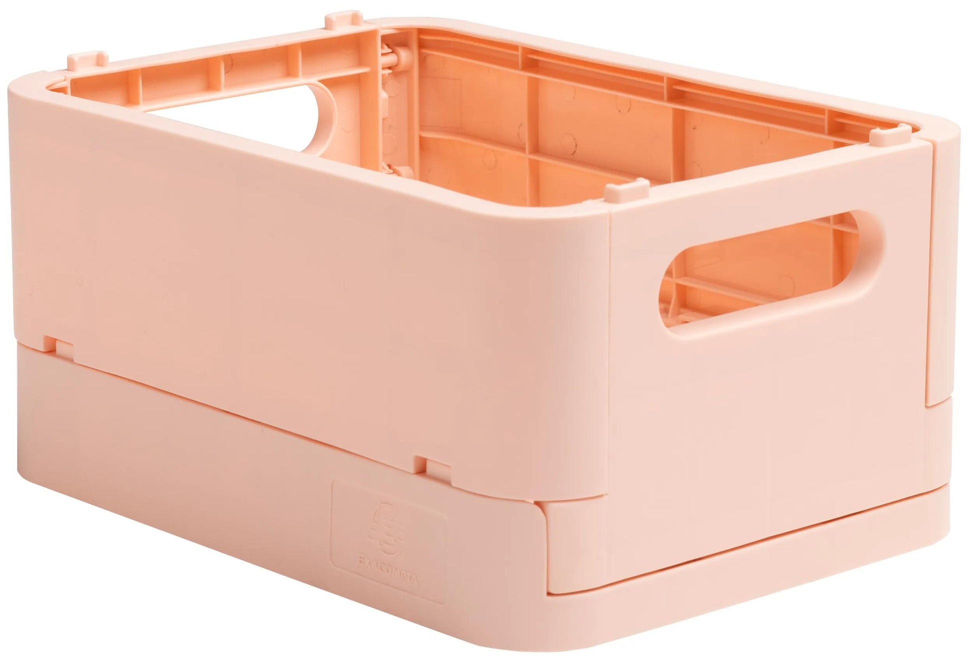 Exacompta Aufbewahrungsbox – für A6+, klappbar, hellrosa, Polypropylen (PP), B 188 × H 95 × T 138 mm