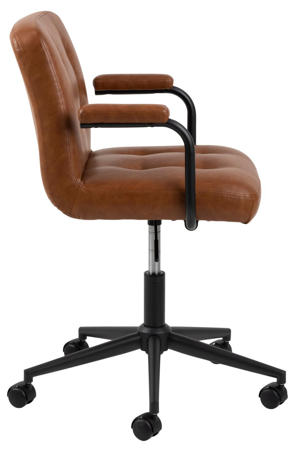 Actona AC Design Bürostuhl Cosmo – Kunstleder, Metallfuss, Braun