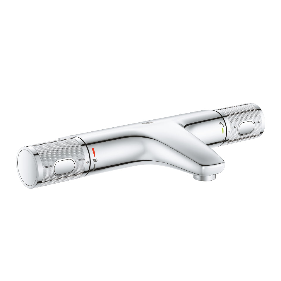 GROHE Precision Feel Wannenthermostat – Anschlussmass 3/4, Messing, Edelstahl, 5 l/min, 10 bar, für Badewanne