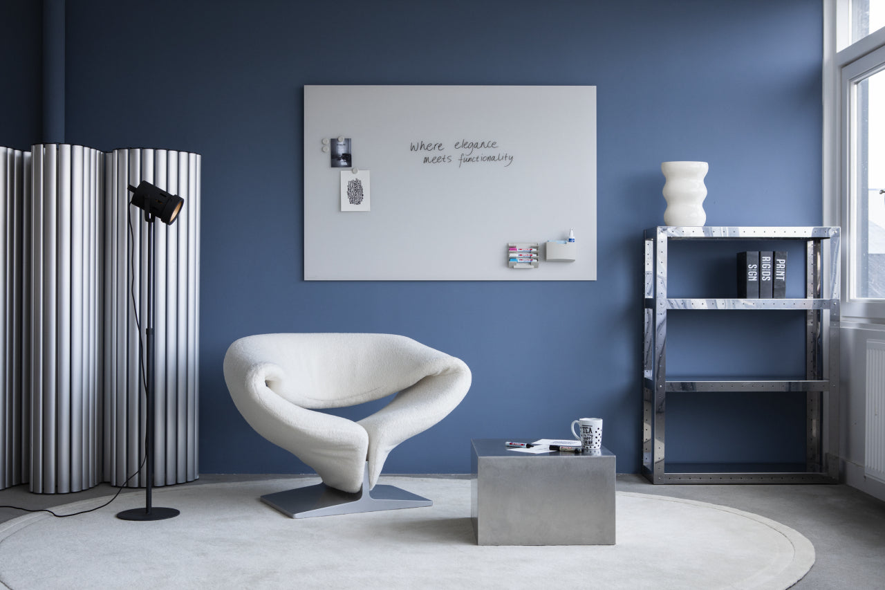 Legamaster Whiteboard – 120 × 90 cm, Glas, magnetisch, Wandmontage, inkl. 2 Magnete