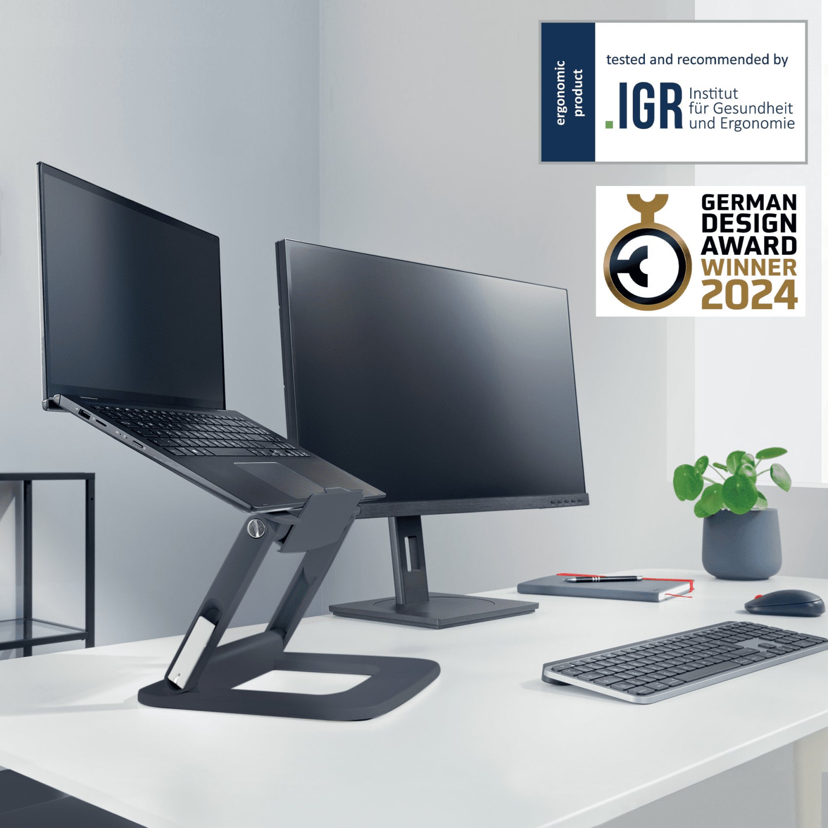 Leitz Laptop-Ständer – für Laptops 13–15" – Dunkelgrau