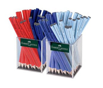 Faber-Castell Grip Bleistift, Dreikant, Jumbo, Mine Ø 3,25 mm, farbig sortiert – 72er-Set