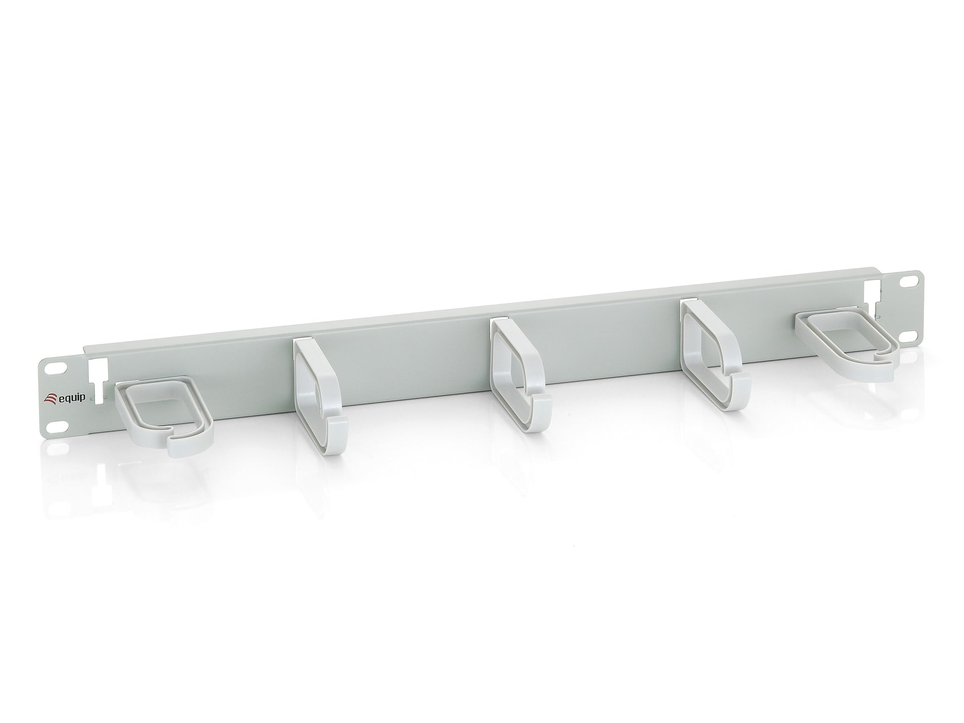 Equip 19" 1U Rangierpanel, Kunststoff/Stahl, 483×87,4×44,5 mm – Grau