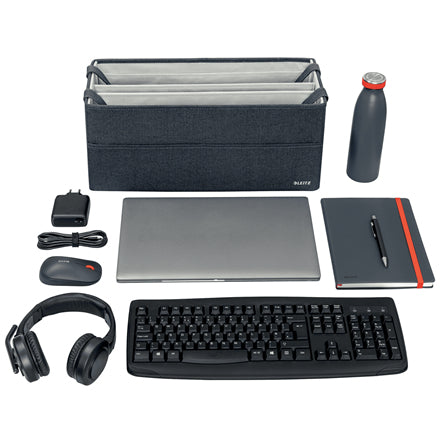 Leitz Umhängetasche 64440089 – Stoff, Schwarz