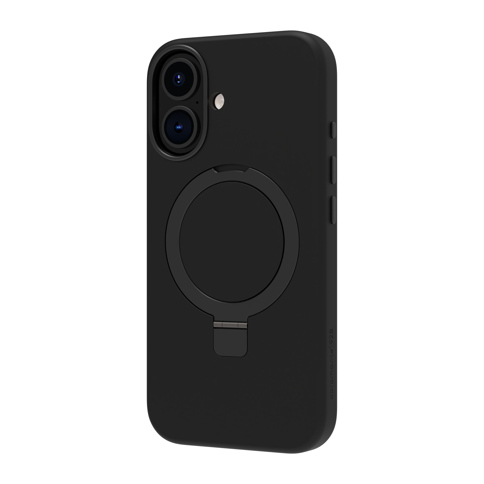 dbramante1928 Roskilde MS Kick ICON Backcover – für Apple iPhone 16, MagSafe, mit Ständer, Schwarz