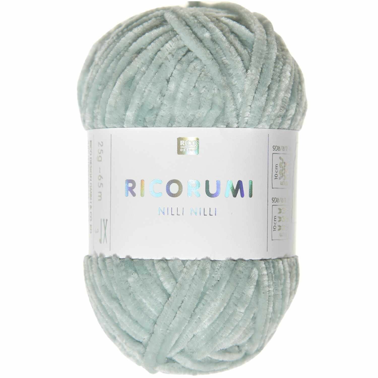 Rico Design Ricorumi Nilli Nilli Garn Aqua – 25 g, 65 m, Nadel 3 mm, 100% Polyester, 1 Stk.