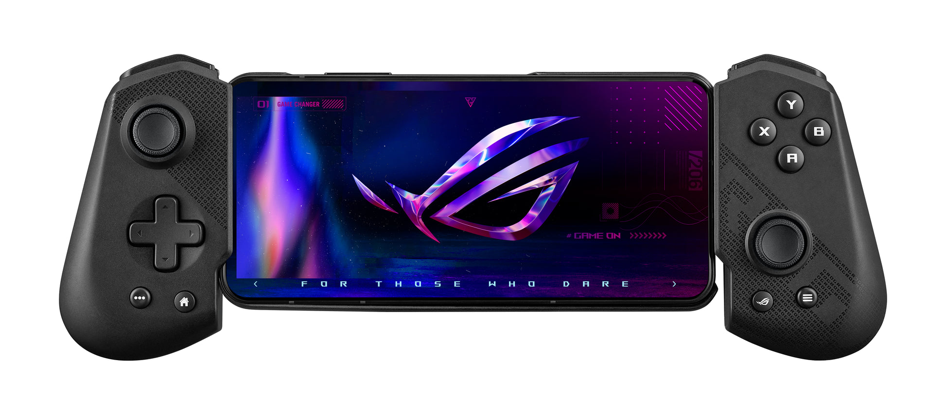 ASUS ROG Tessen – Gamepad – USB 3.2 Gen 1 (USB‑C), RGB, Programmierbare Tasten, für Android, Schwarz/Grau