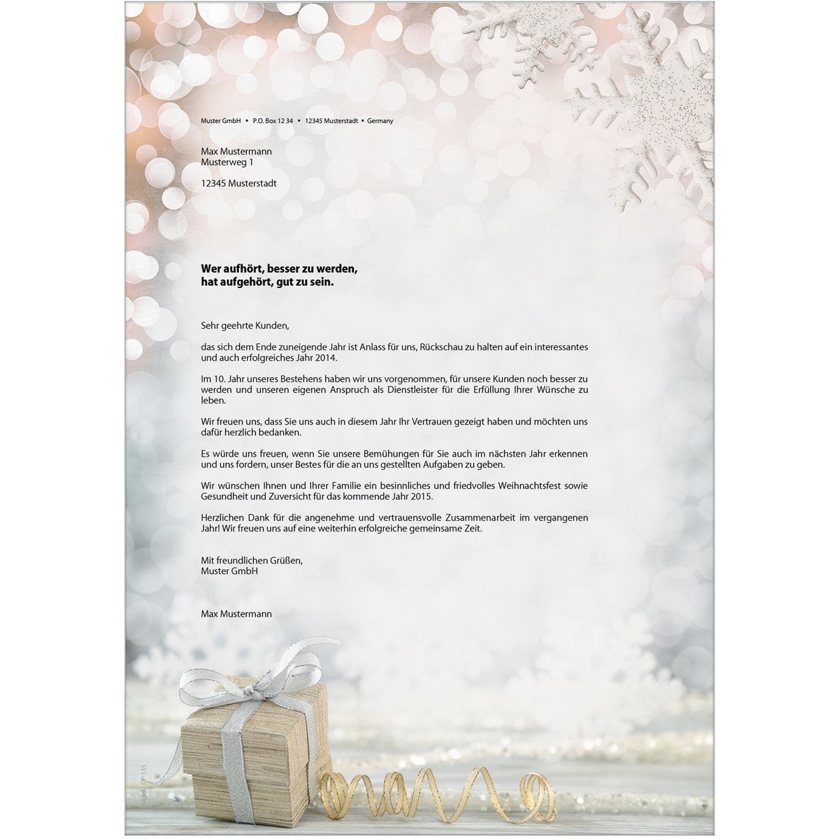 Sigel Motivpapier – A4, 90 g/m², Motiv: Christmas Surprise – für Inkjet/Laser/Kopierer – FSC – 100 Blatt
