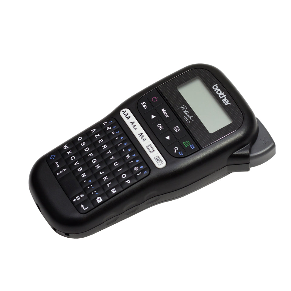 Brother H110 – Beschriftungsgerät für TZe-Bänder 3,5–12 mm, 20 mm/s, LC-Display