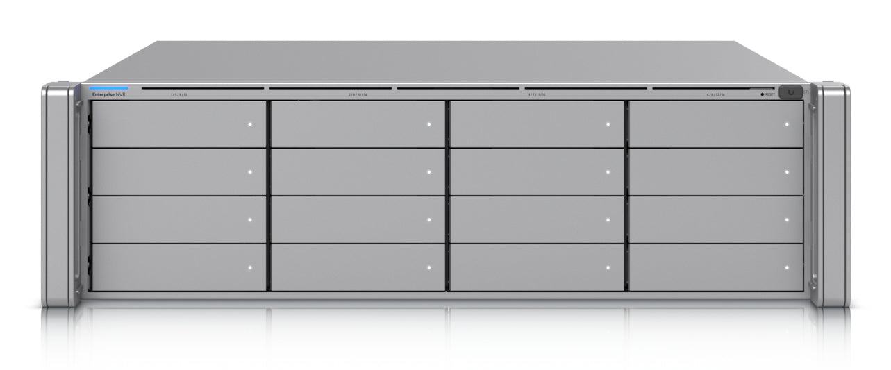 Ubiquiti ENVR Netzwerk-Video-Recorder – 16 HDD-Einschübe (2,5"/3,5"), für bis zu 70 4K- oder 210 1080p-Kameras
