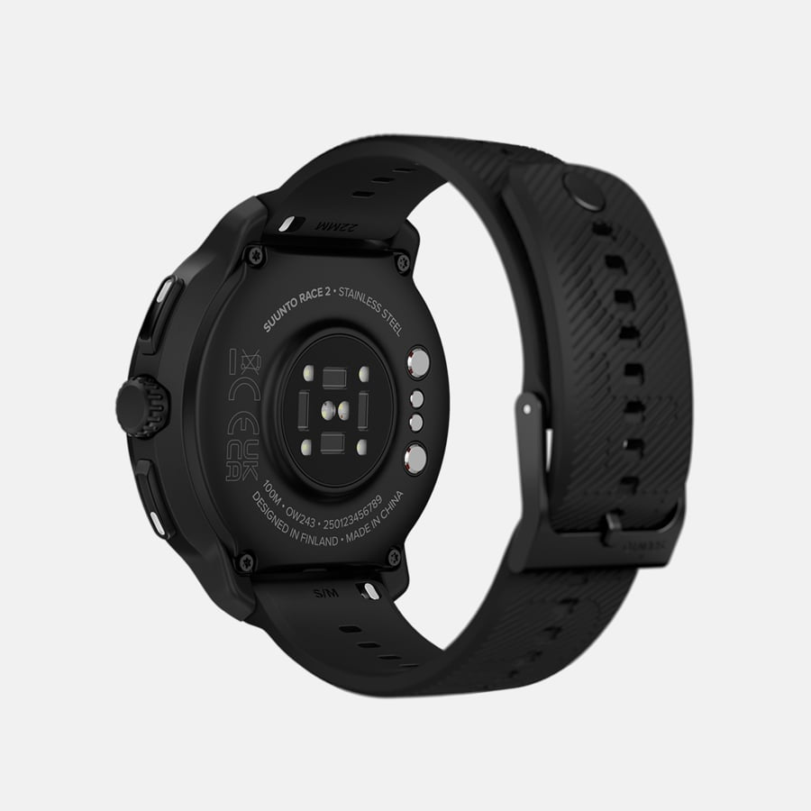 Suunto Race 2 49 mm GPS + Cellular – Polyamid Schwarz, Sportarmband, Ganz Schwarz, 100 m, für Android, iOS