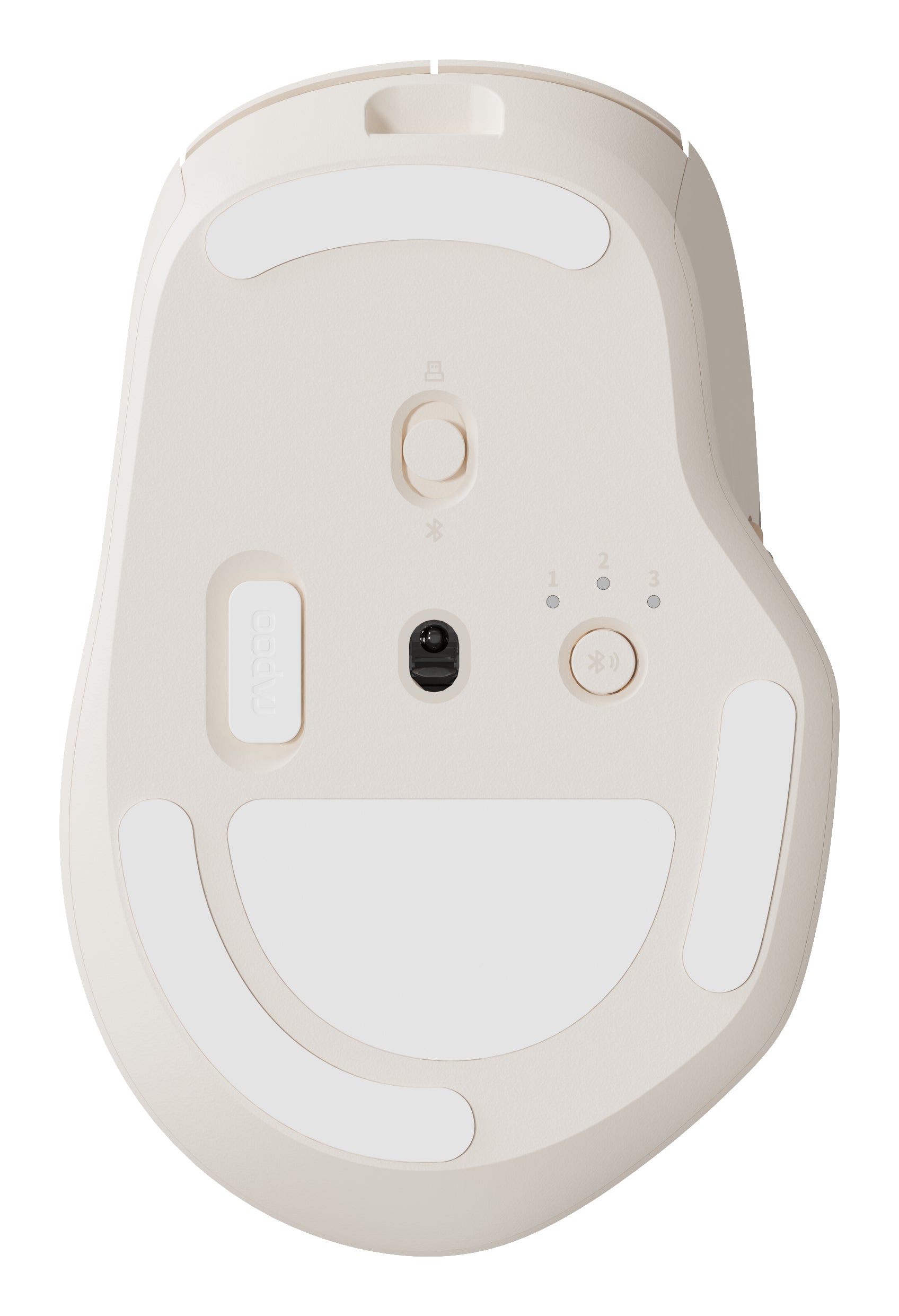 Rapoo MT560 – Maus – Kabellos (Bluetooth/2,4 GHz), 4000 DPI, Creme