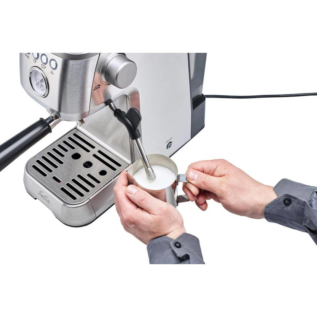 Solis Barista Perfetta Plus Typ 1170 Siebträgermaschine – 15 bar, 1,7 l, 2 Tassen, Silber
